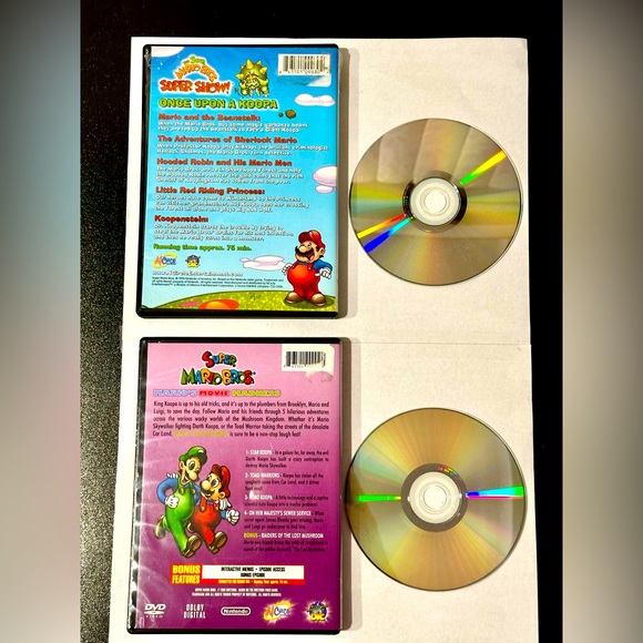 Lot of 2 DVDs Nintendo Super Mario Bros Mario's Movie Madness & Super Show Kids - Picture 4 of 6